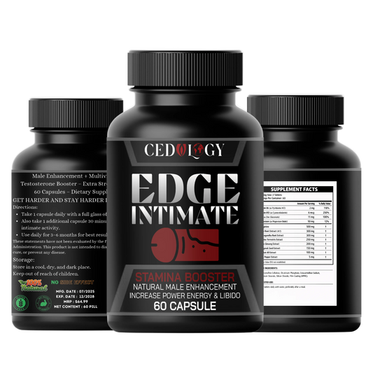 Edge Intimate – 100% Organic Men's Energy & Vitality Supplement (60 Unit)