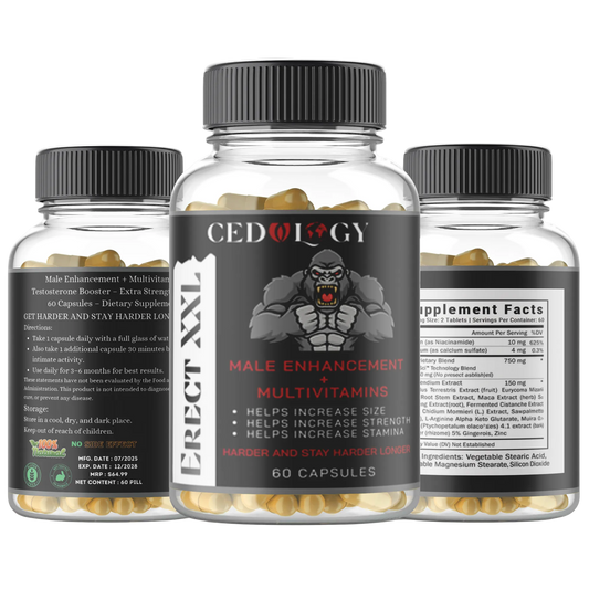 Erect XXL – Natural Male Enhancement & Multivitamin Supplement (60 Unit)