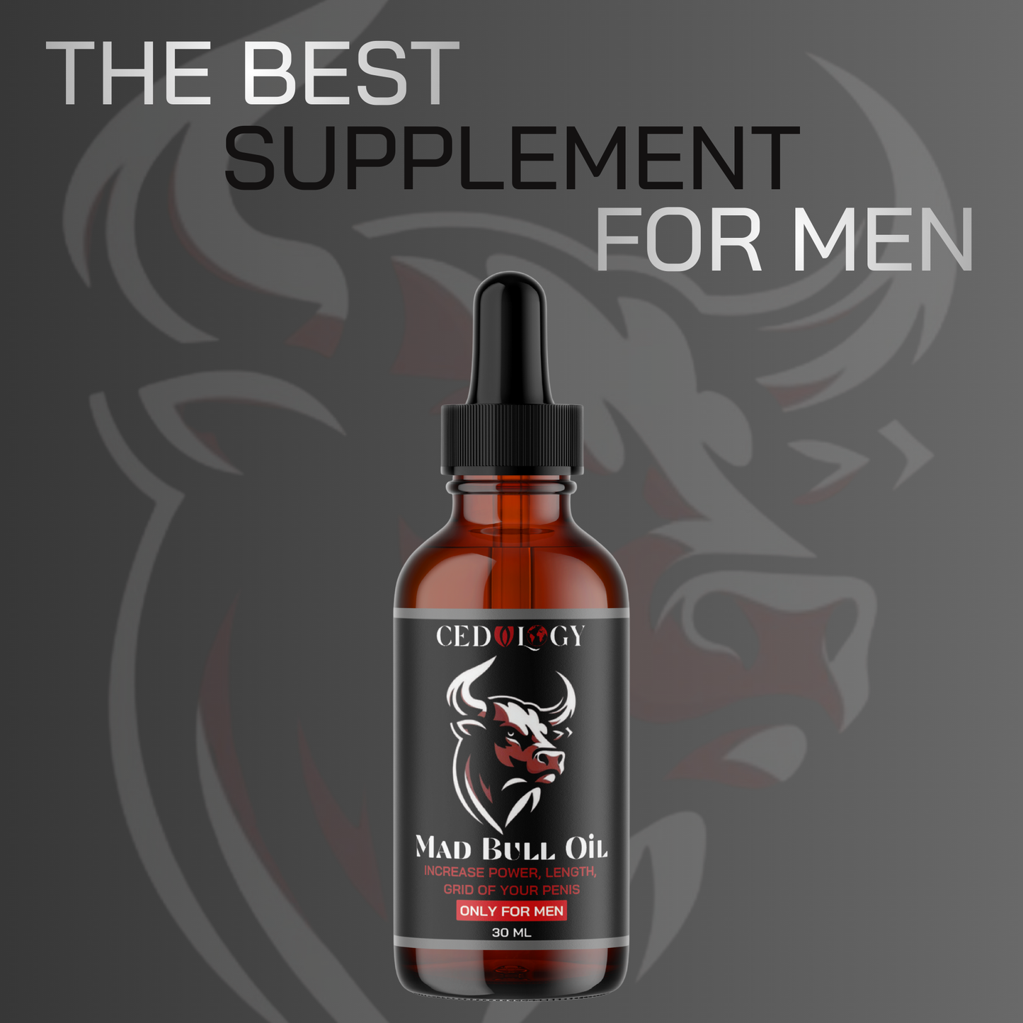 Madbull Oil – 100% Pure & Natural Male Massage Oil (30ml)