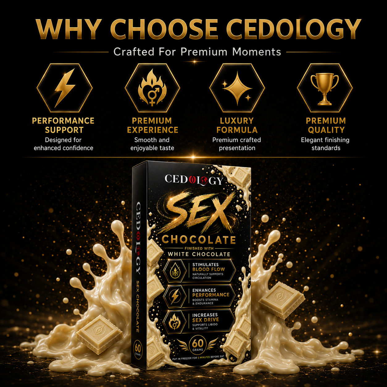 Sex White Chocolate - Premium White Chocolate Experience (60 Grams)