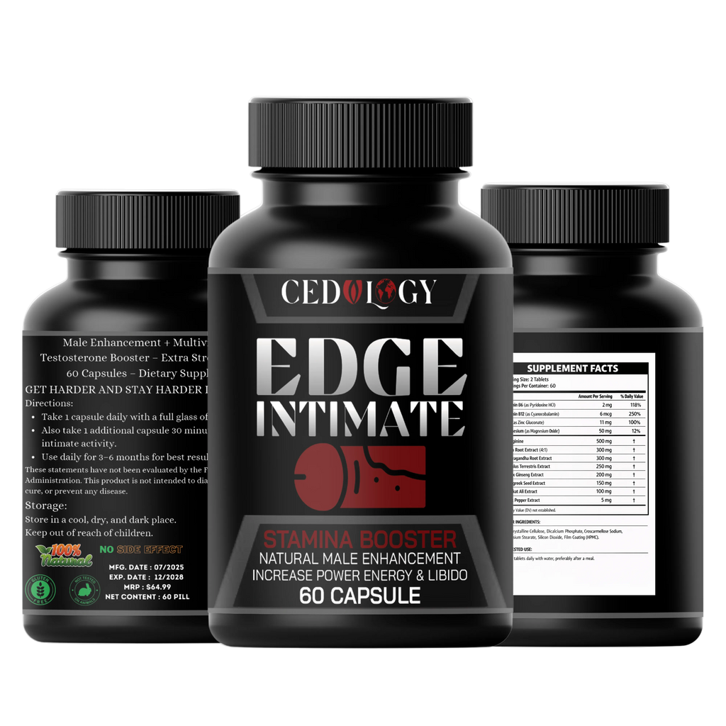 Edge Intimate – 100% Organic Men's Energy & Vitality Supplement (60 Unit)