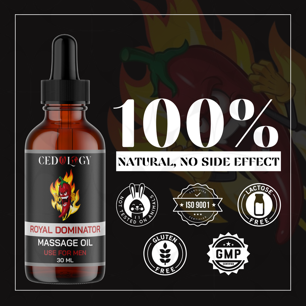 Dominator Oil – 100% Pure & Natural Male Massage Oil (30ml)