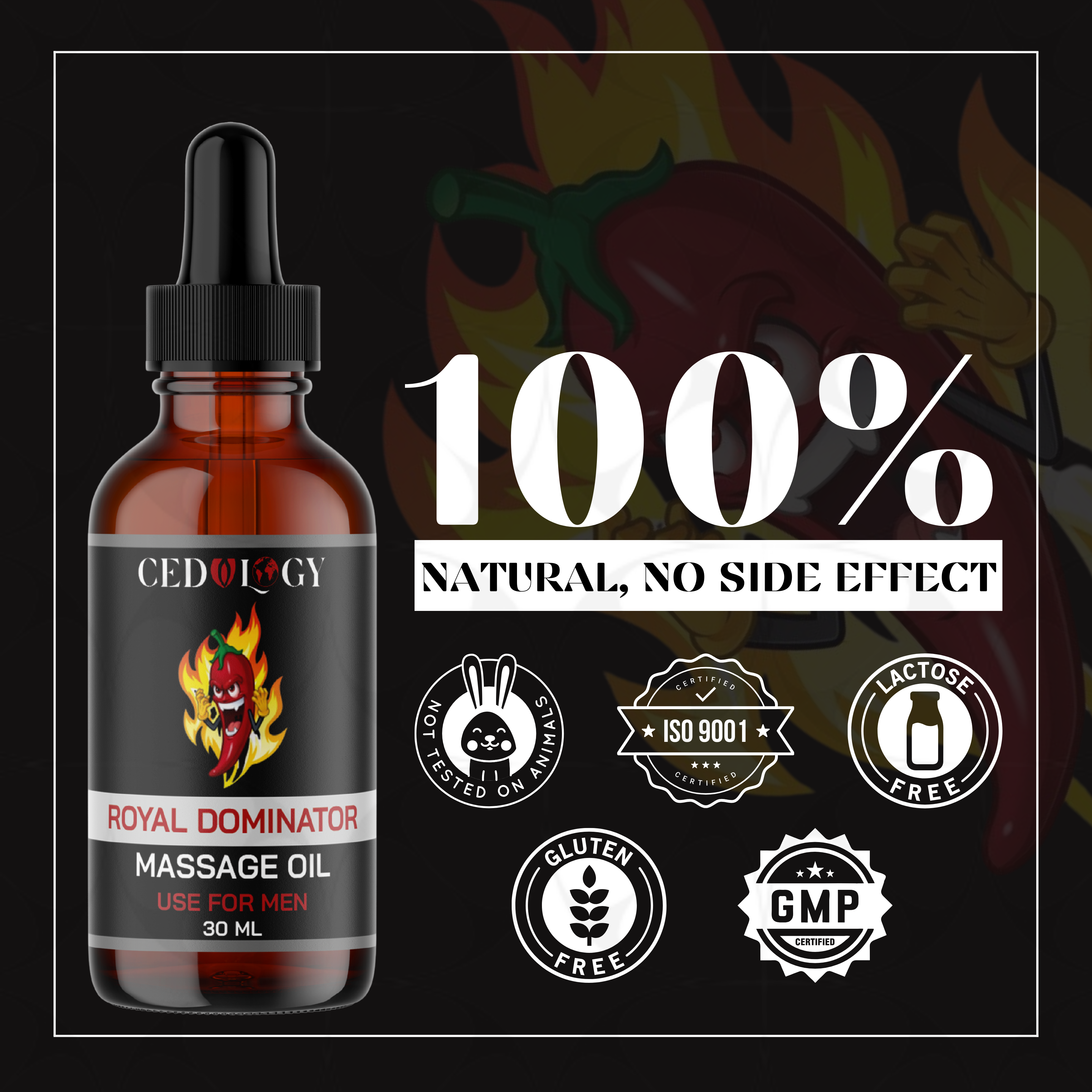 Dominator Oil – 100% Pure & Natural Male Massage Oil (30ml)