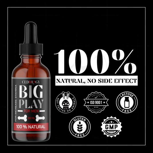 Big Play Massage Oil for Men – 100% Natural Stamina Support (30ml)