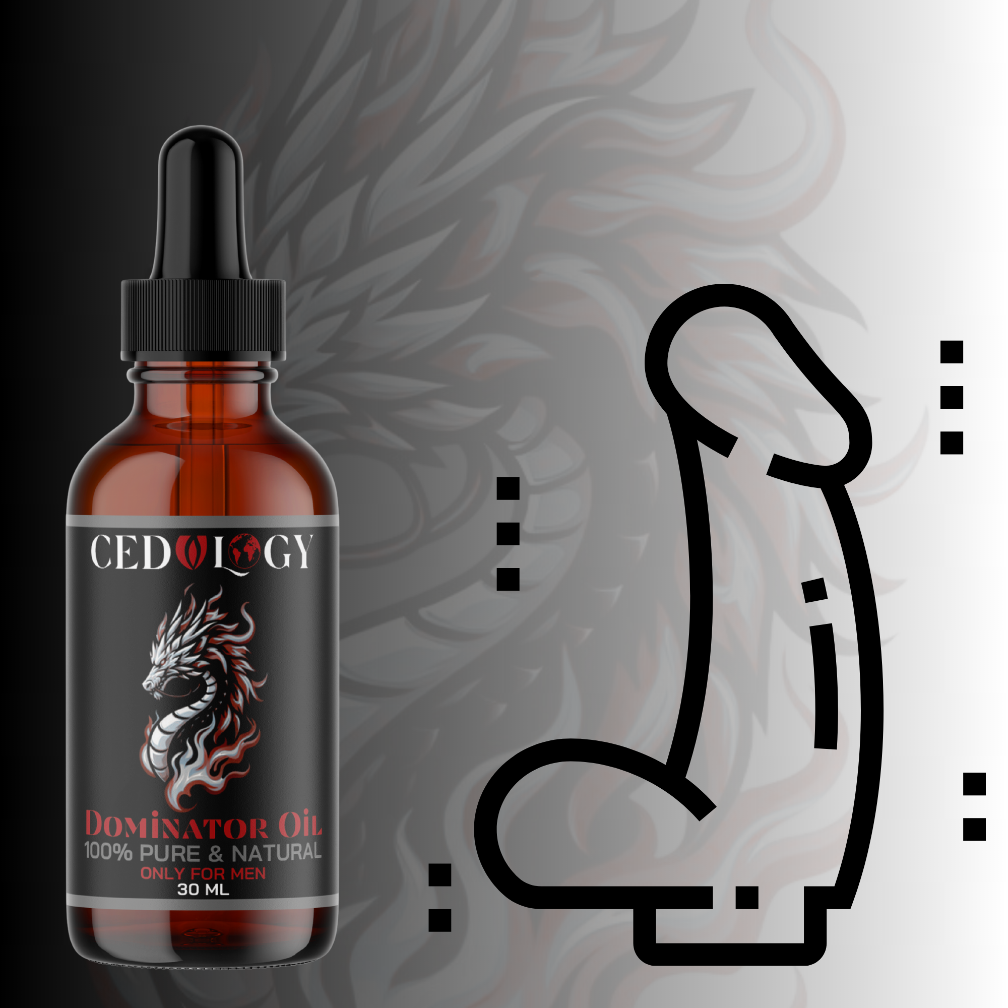 Dominator Oil – 100% Pure & Natural Male Massage Oil (30ml)