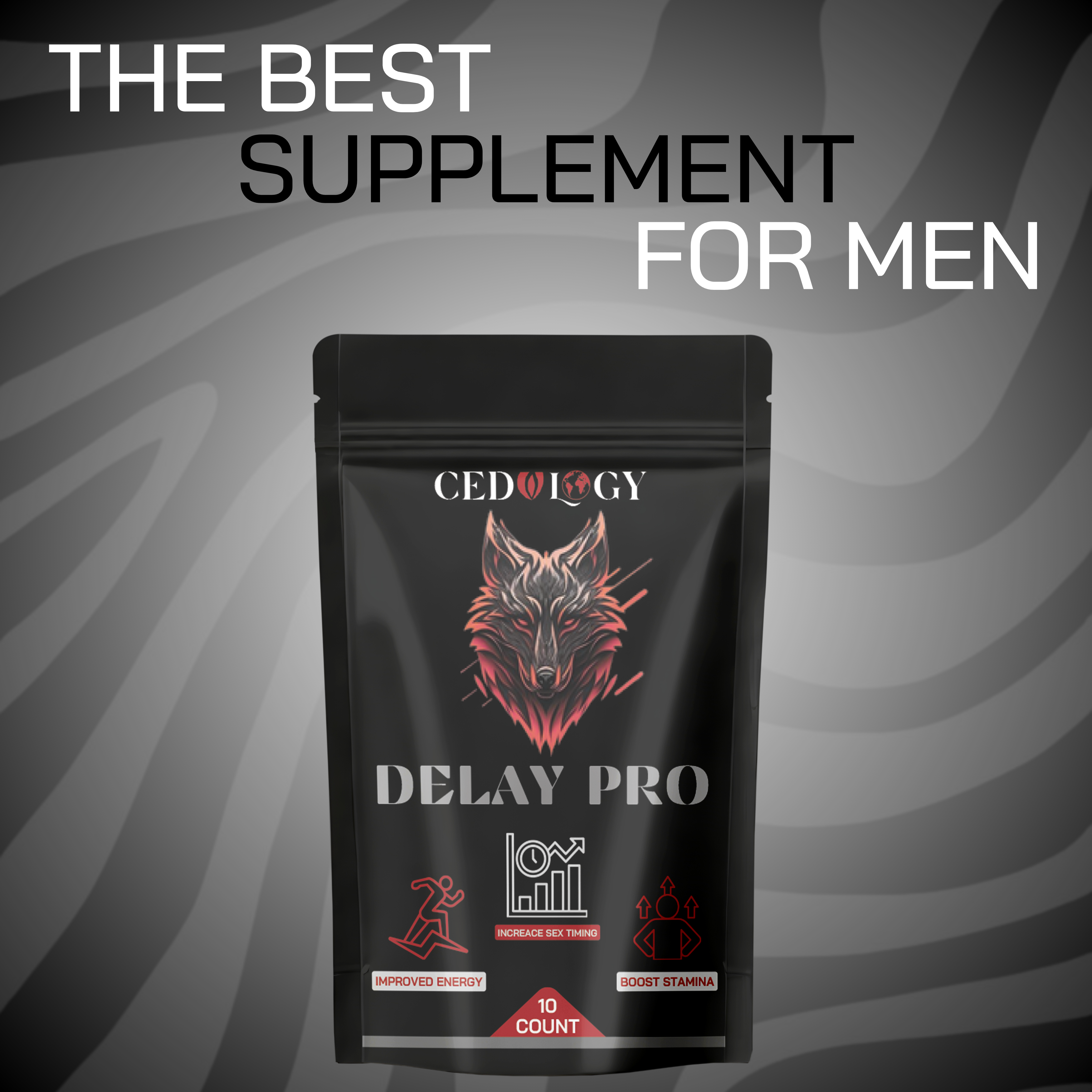 Delay Pro – 100% Organic Men's Endurance Supplement (10 Count)