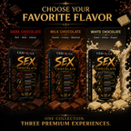 Sex Chocolate Combo - Premium Dark, Milk and White Chocolate Combo Experience (60 Grams Each)