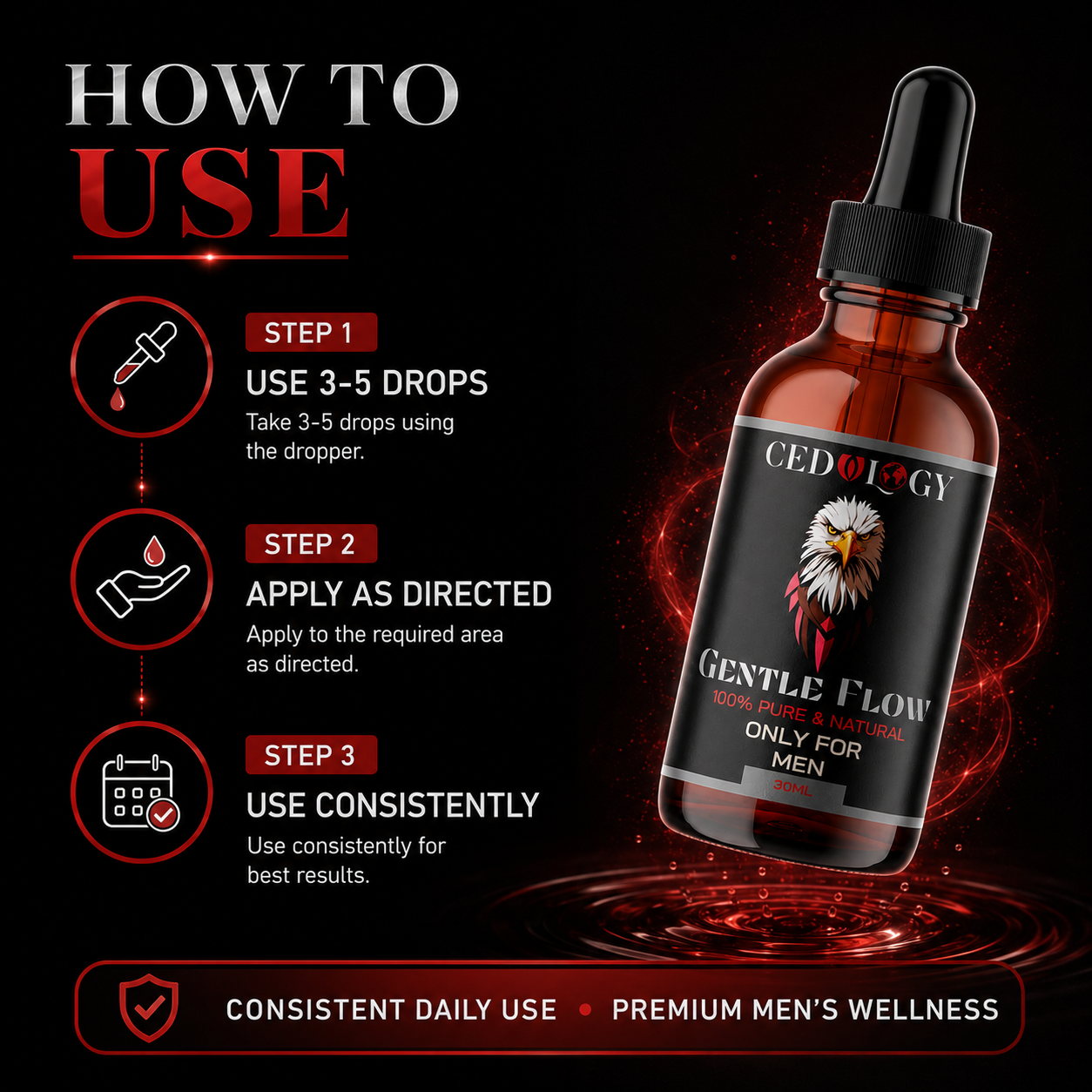 Gentle Flow – 100% Pure & Natural Male Massage Oil (30ml)