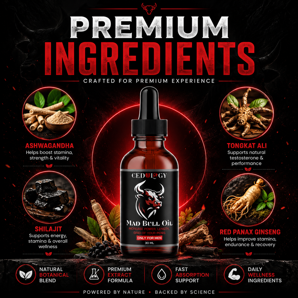 Madbull Oil – 100% Pure & Natural Male Massage Oil (30ml)