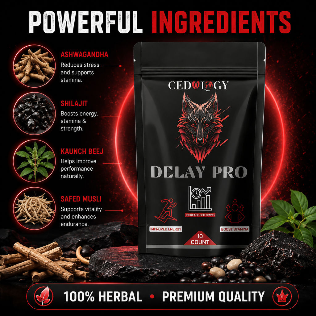 Delay Pro – 100% Organic Men's Endurance Supplement (10 Count)