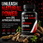 Black Savage - 25 Herbal Blend Powder for Extra Strength (150g)