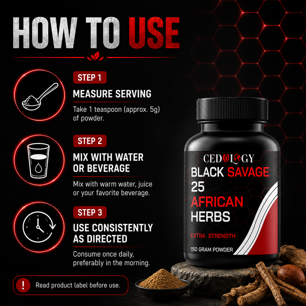 Black Savage - 25 Herbal Blend Powder for Extra Strength (150g)