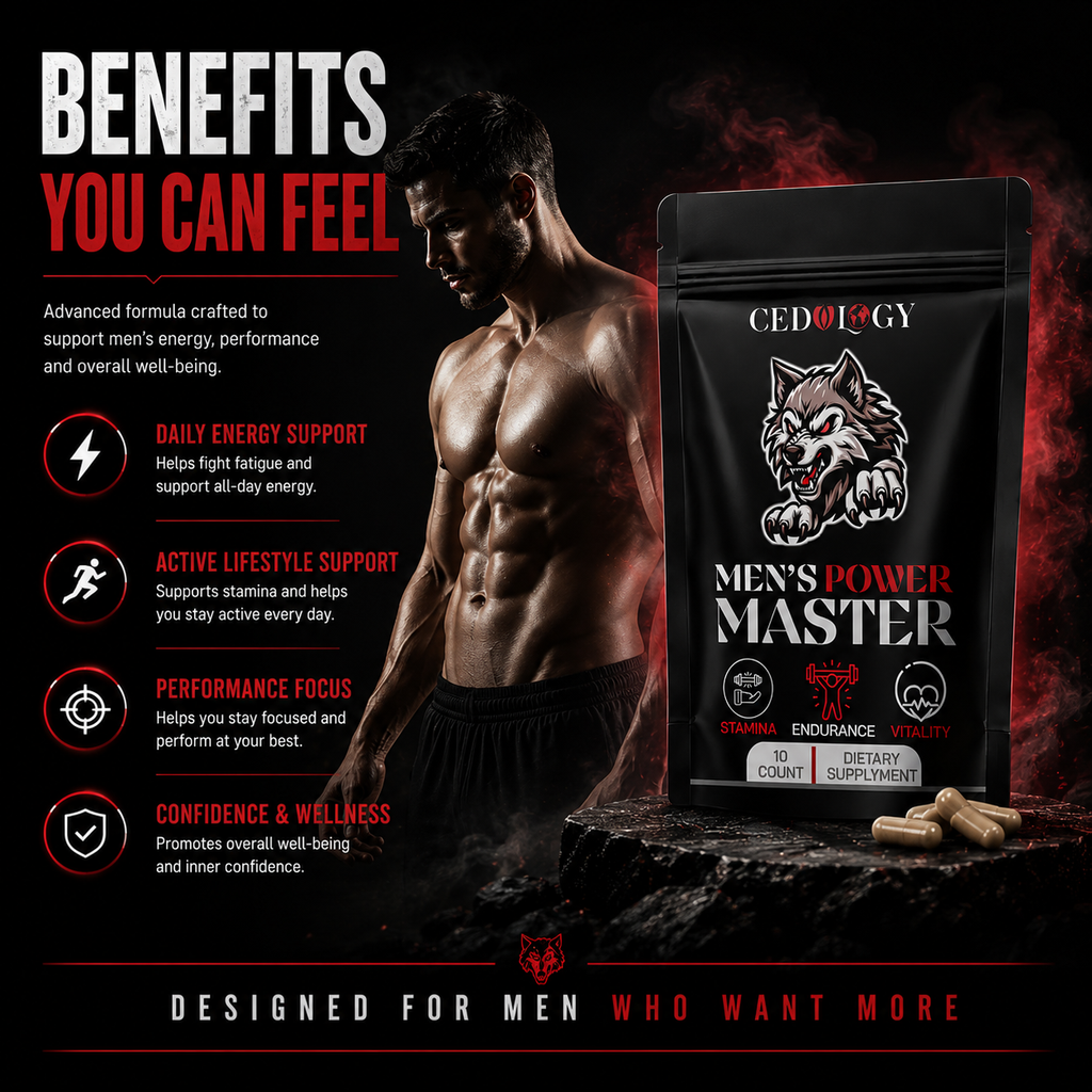 Men's Power Master – 100% Organic Dietary Supplement for Stamina & Vitality (10 Unit)