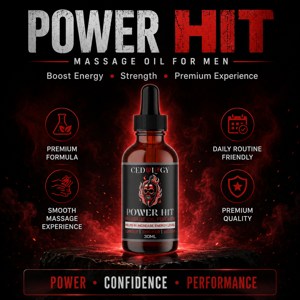 Power Hit Massage Oil for Men – 100% Natural Vitality Boost (30ml)