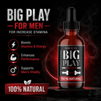 Big Play Massage Oil for Men – 100% Natural Stamina Support (30ml)